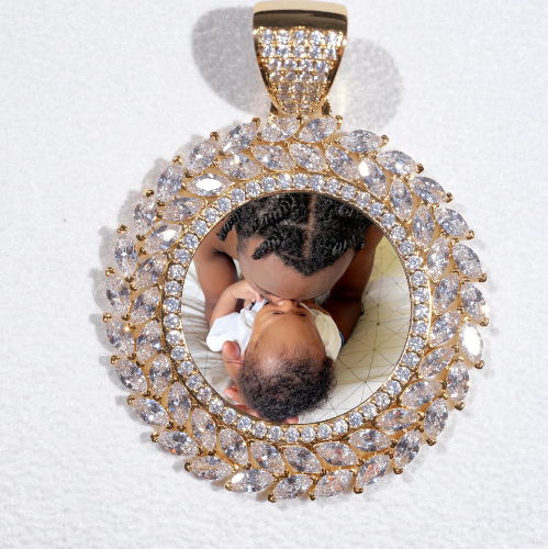 Large 3D Wheat Ear Custom Picture Pendant