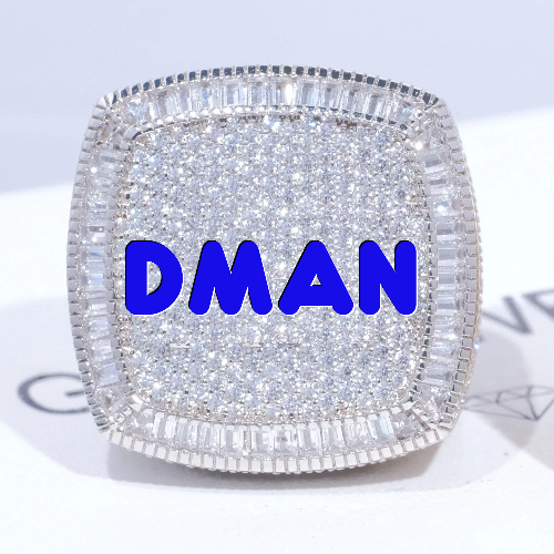 CUSTOM LETTER 3D ICED RING