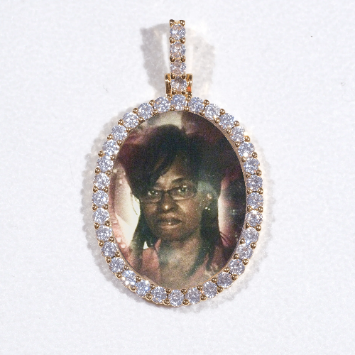 3D Oval Custom Picture Pendant