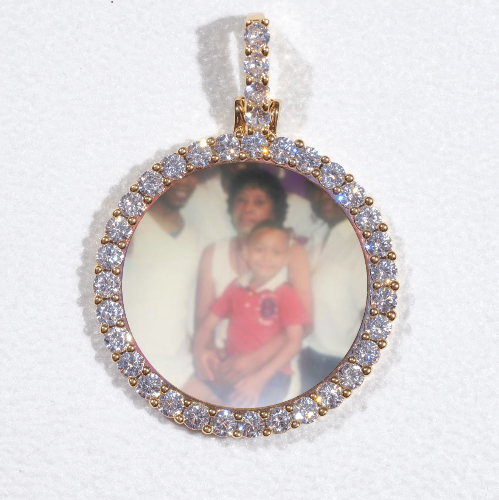 3D CIRCLE CUSTOM PICTURE PENDANT SMALL SIZE