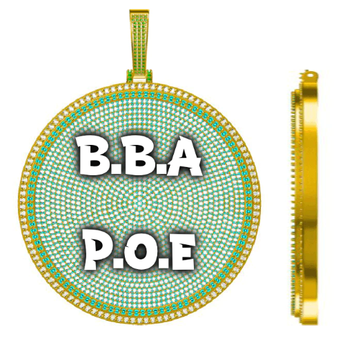 CUSTOM LETTER NECKLACE 3D BIG DISC