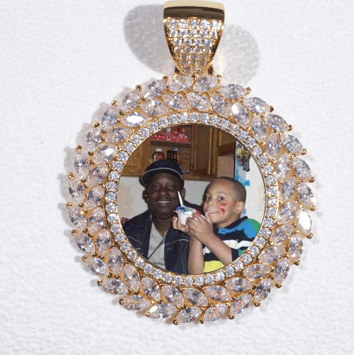 Large 3D Wheat Ear Custom Picture Pendant