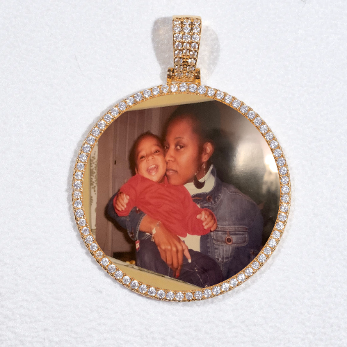 MEDIUM 3D CIRCLE CUSTOM PICTURE PENDANT