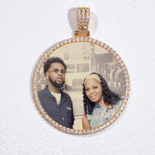 MEDIUM 3D CIRCLE CUSTOM PICTURE PENDANT