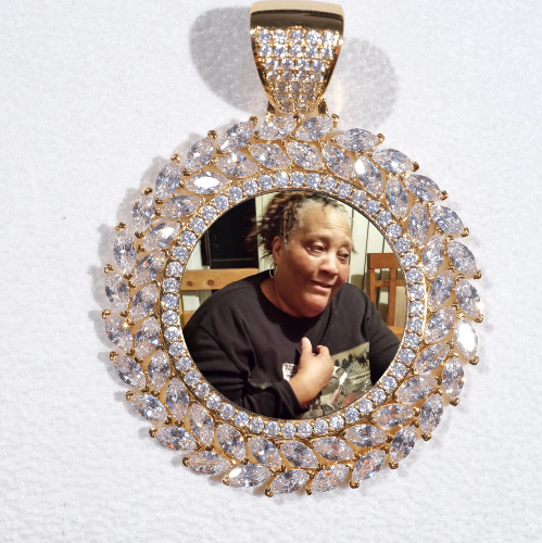 Large 3D Wheat Ear Custom Picture Pendant