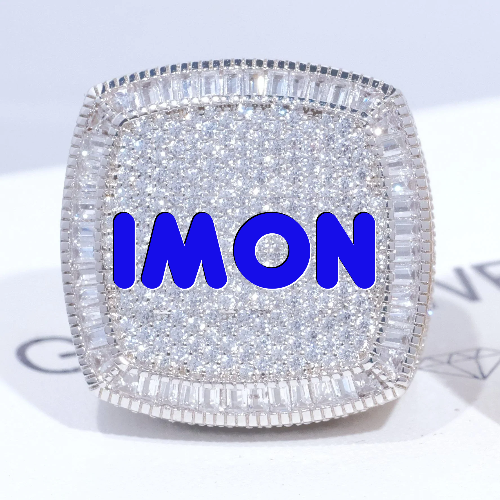 CUSTOM LETTER 3D ICED RING