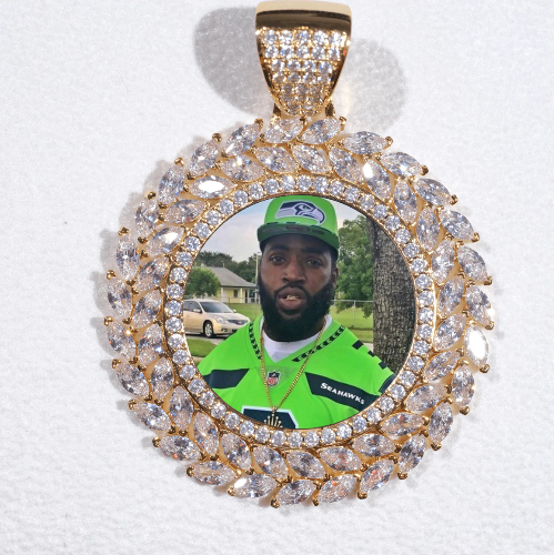 Large 3D Wheat Ear Custom Picture Pendant
