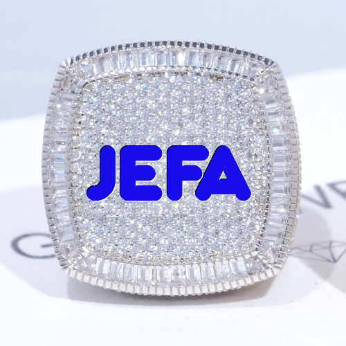 CUSTOM LETTER 3D ICED RING