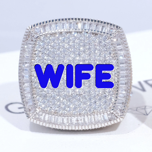 CUSTOM LETTER 3D ICED RING