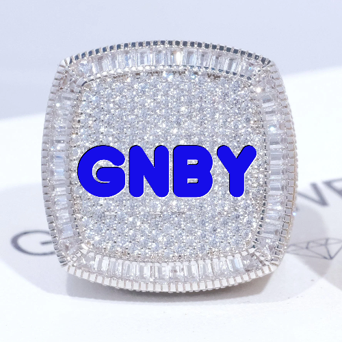 CUSTOM LETTER 3D ICED RING