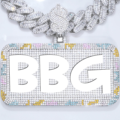 CUSTOM LETTER NECKLACE 3D COLORFUL SQUARE