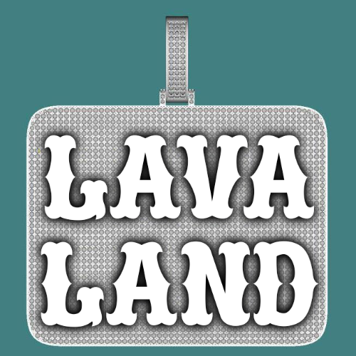 CUSTOM LETTER NECKLACE 3D BIG SQUARE