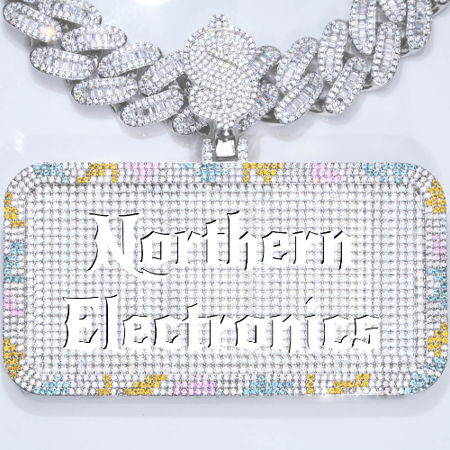 CUSTOM LETTER NECKLACE 3D COLORFUL SQUARE