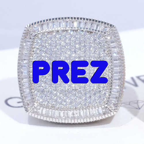 CUSTOM LETTER 3D ICED RING