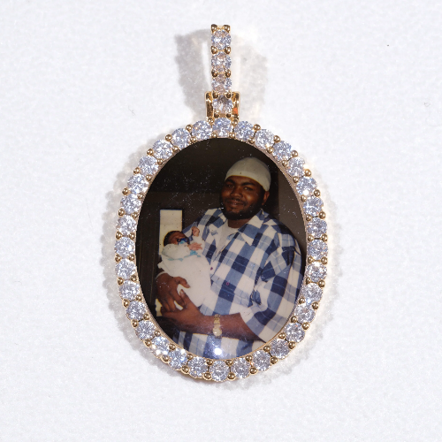 3D Oval Custom Picture Pendant