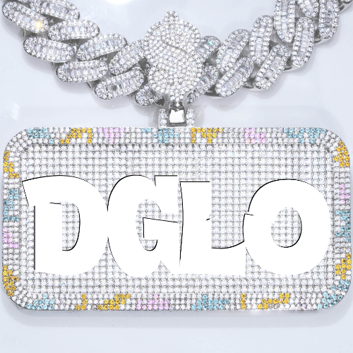 CUSTOM LETTER NECKLACE 3D COLORFUL SQUARE