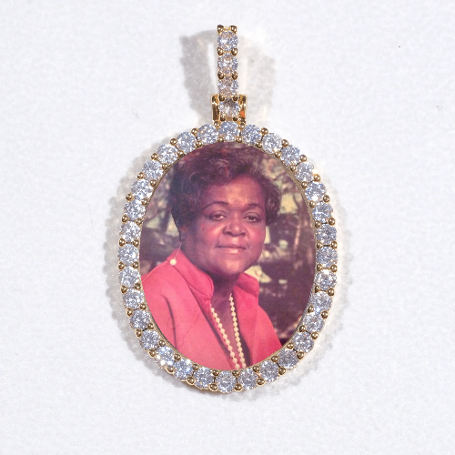 3D Oval Custom Picture Pendant
