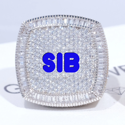 CUSTOM LETTER 3D ICED RING