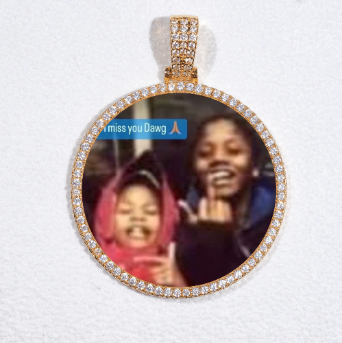 MEDIUM 3D CIRCLE CUSTOM PICTURE PENDANT