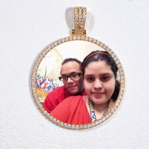 MEDIUM 3D CIRCLE CUSTOM PICTURE PENDANT