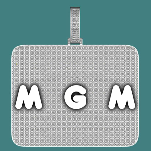 CUSTOM LETTER NECKLACE 3D BIG SQUARE