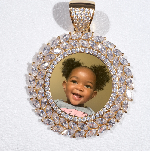 Large 3D Wheat Ear Custom Picture Pendant