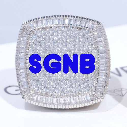 CUSTOM LETTER 3D ICED RING