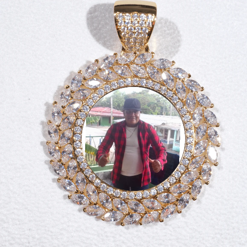 Large 3D Wheat Ear Custom Picture Pendant