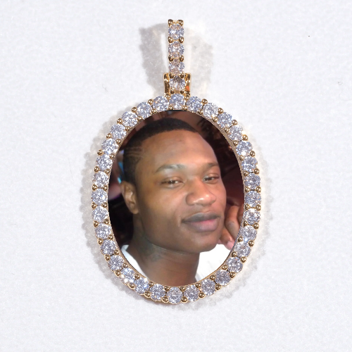 3D Oval Custom Picture Pendant