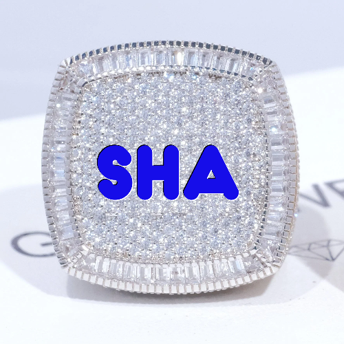 CUSTOM LETTER 3D ICED RING