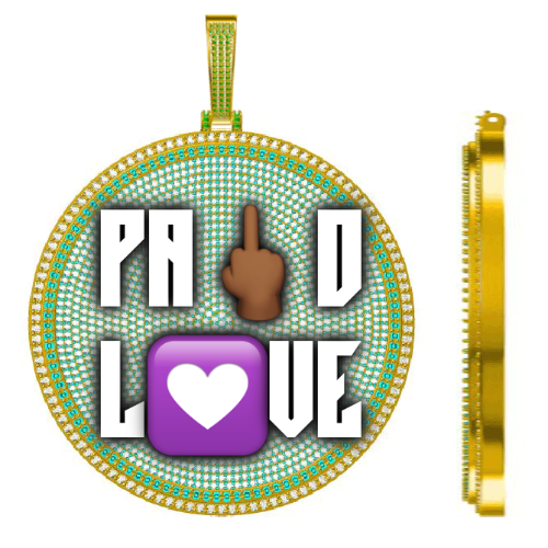 CUSTOM LETTER NECKLACE 3D BIG DISC