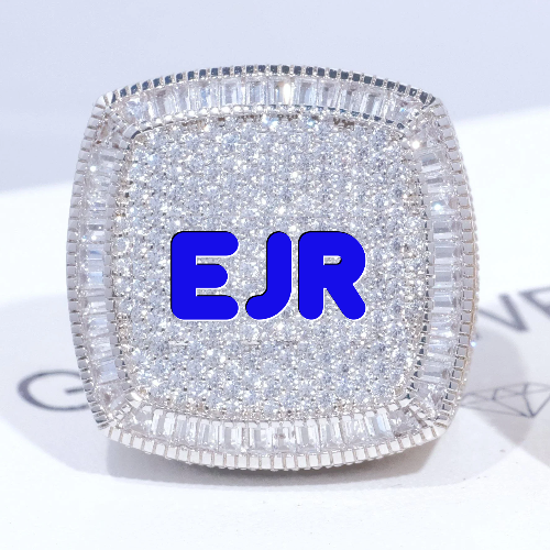 CUSTOM LETTER 3D ICED RING