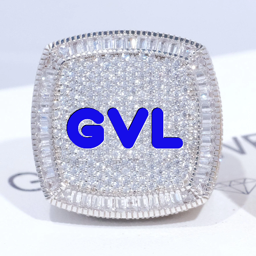 CUSTOM LETTER 3D ICED RING
