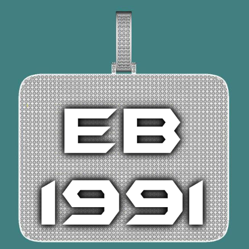 CUSTOM LETTER NECKLACE 3D BIG SQUARE