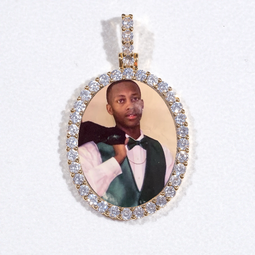 3D Oval Custom Picture Pendant