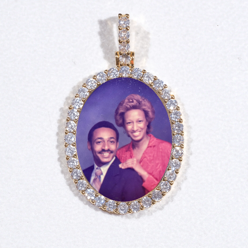 3D Oval Custom Picture Pendant