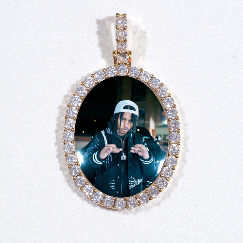3D Oval Custom Picture Pendant