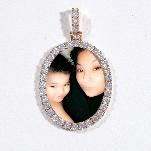 3D Oval Custom Picture Pendant