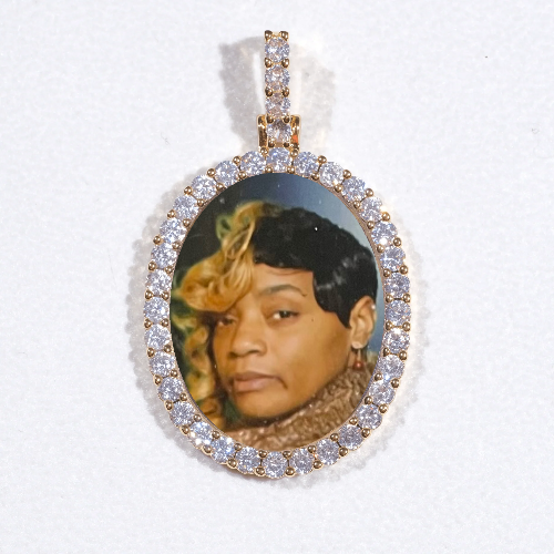 3D Oval Custom Picture Pendant