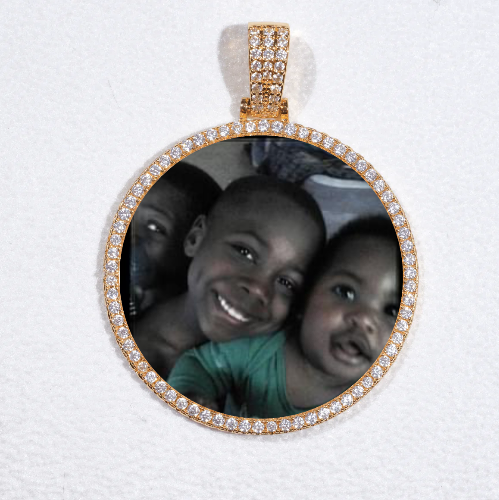 MEDIUM 3D CIRCLE CUSTOM PICTURE PENDANT