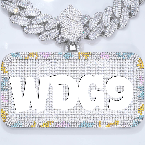 CUSTOM LETTER NECKLACE 3D COLORFUL SQUARE