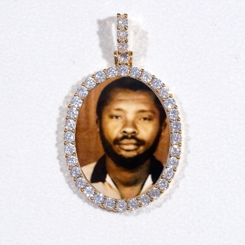 3D Oval Custom Picture Pendant