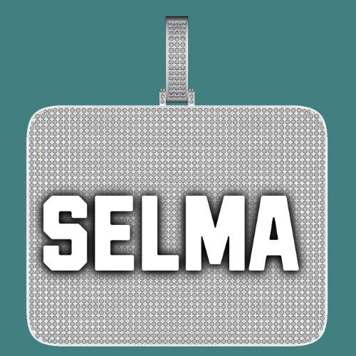 CUSTOM LETTER NECKLACE 3D BIG SQUARE