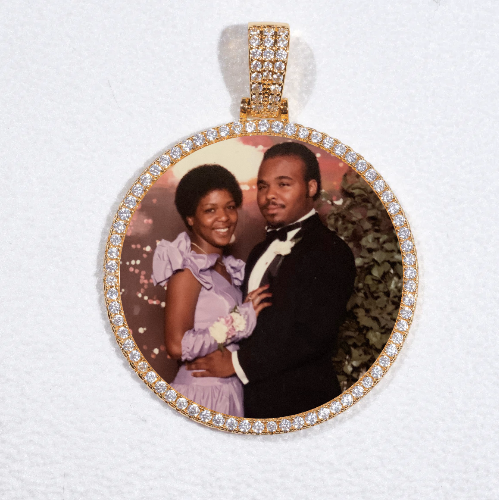 MEDIUM 3D CIRCLE CUSTOM PICTURE PENDANT