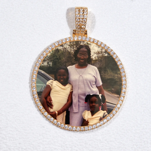 MEDIUM 3D CIRCLE CUSTOM PICTURE PENDANT
