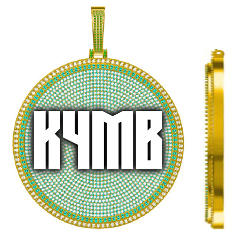CUSTOM LETTER NECKLACE 3D BIG DISC