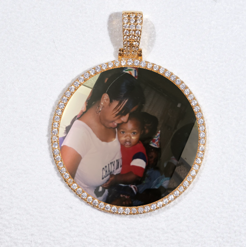 MEDIUM 3D CIRCLE CUSTOM PICTURE PENDANT