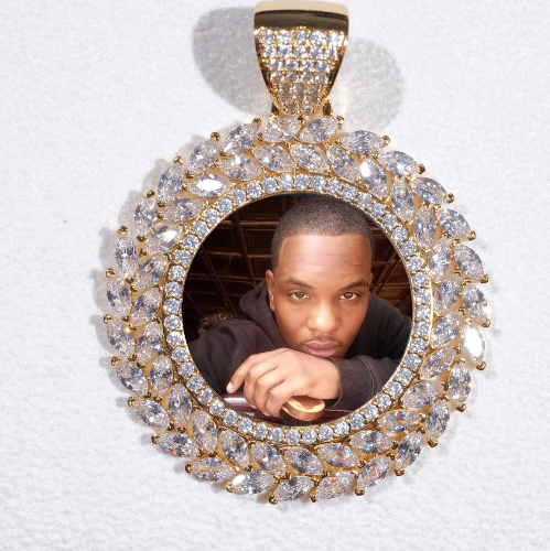 Large 3D Wheat Ear Custom Picture Pendant
