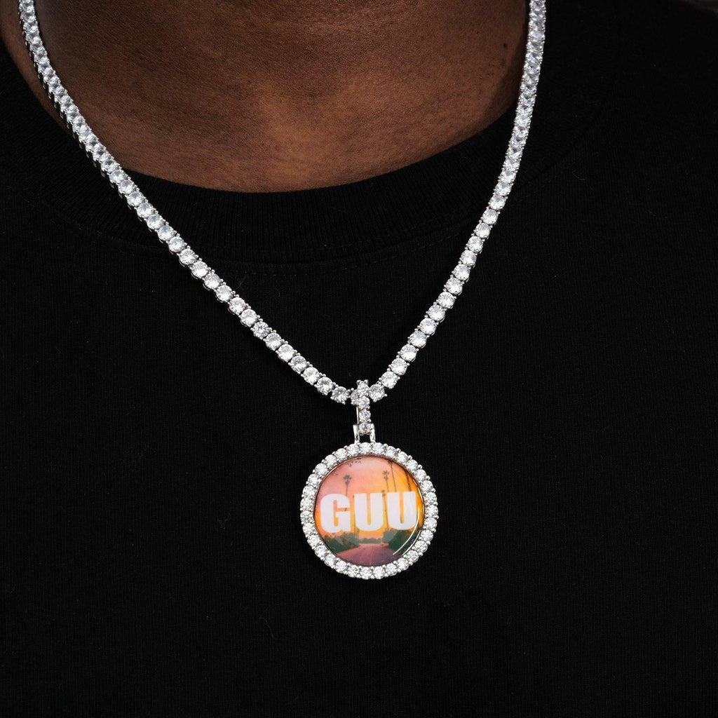 3D CIRCLE CUSTOM PICTURE PENDANT SMALL SIZE - The GUU Shop