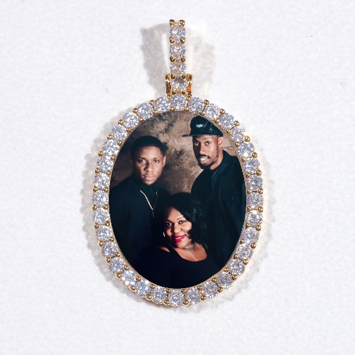 3D Oval Custom Picture Pendant